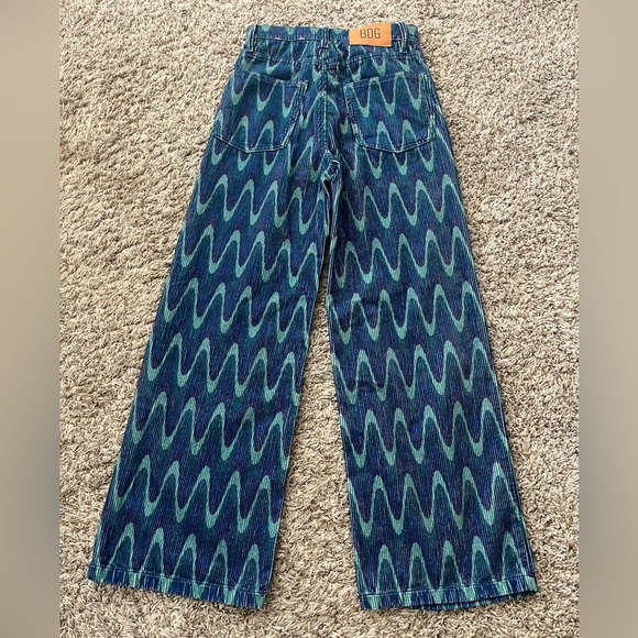 BDG Urban Outfitters High And Wide Corduroy Pant in Blue Wave Women’s Size 25 - Picture 7 of 16